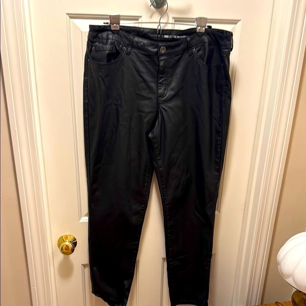 Black Faux Leather Pants